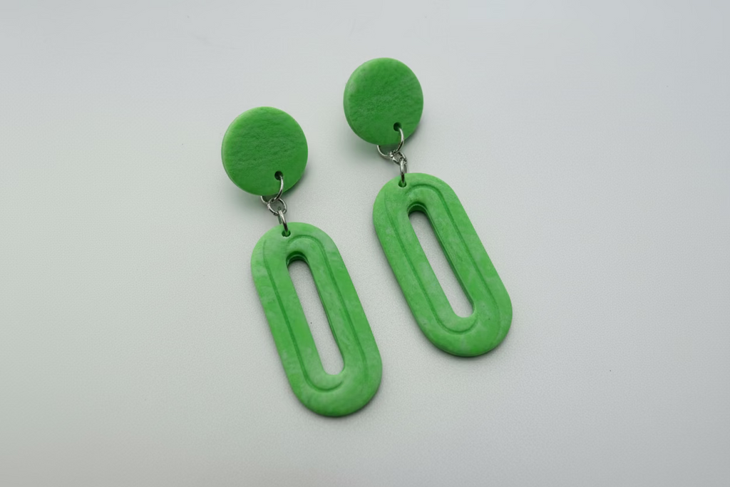 Ohrstecker Polymer Clay farbenfrohe Textur – handgefertigt – Riality Art & Design
